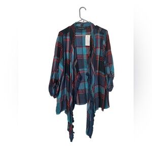 Colleen Lopez Lightweight Open Cardigan Shirt 1X
